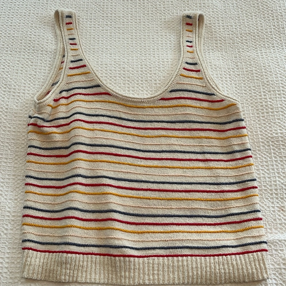 Madewell scoop sweater tank Allgood stripe